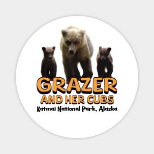 Bear Grazer and her cubs Magnet